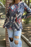 Aztec multi color printed hoodie/top