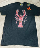 GLITTER CRAWFISH HEATHERED BLACK UNISEX T SHIRT