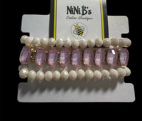 LIGHT PINK STACK BRACELET SET