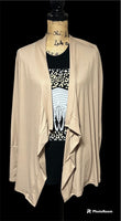 TAN LIGHT WEIGHT SWING CARDIGAN