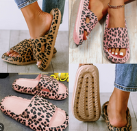 PINK LEOPARD CLOUD SLIDES