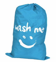 BRIGHT BLUE "WASH ME" TRAVEL LAUNDRY BAG
