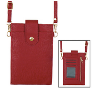 LEATHER CELLPHONE/WALLET CROSSBODY