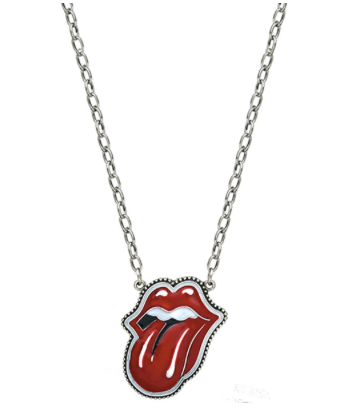 SILVER CHAIN NECKLACE WITH LIP CHARM
