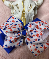 KID'S RED WHITE AND BLUE STAR BOW