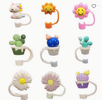 CUTE SILICONE STRAW COVERS