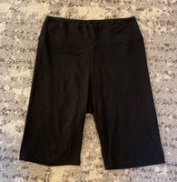 BLACK BUTTER SOFT BIKER SHORTS