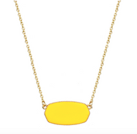 YELLOW AND GOLD OVAL KENDRA NOT NECKLACE