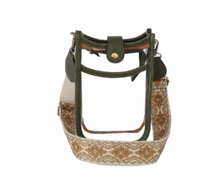CLEAR CROSSBODY BAG WITH EMBROIDERED STRAP
