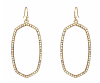 WHITE AB STONE OBLONG KENDRA NOT EARRINGS