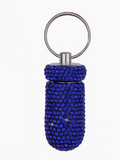 RHINESTONE PILL CASE KEYCHAIN