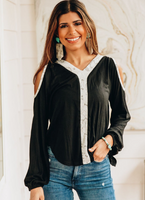 SIMPLY FIERCE COLD SHOULDER TOP