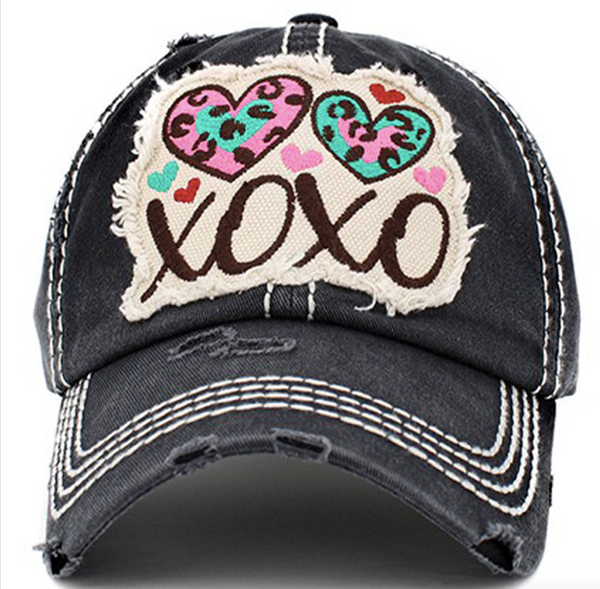 BLACK XOXO V-DAY HAT