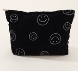 CORDUROY SMILEY COSMETIC BAGS