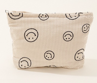 CORDUROY SMILEY COSMETIC BAGS