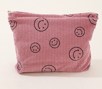 CORDUROY SMILEY COSMETIC BAGS