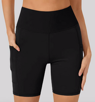 HIGH WAISTED YOGA BIKER SHORTS WITH POCKET