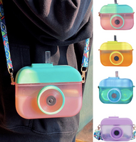 COLORFUL CAMERA WATER BOTTLE WITH STRAP