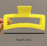 BOLD COLOR RECTANGULAR HAIR CLAW CLIP