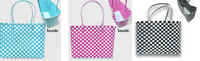 CHECKERED WOVEN BASKET PURSE