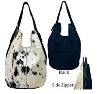 GENUINE COWHIDE LEATHER HANDBAG