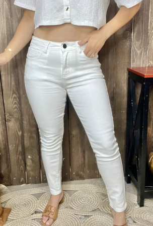 WHITE STRAIGHT LEG JEANS