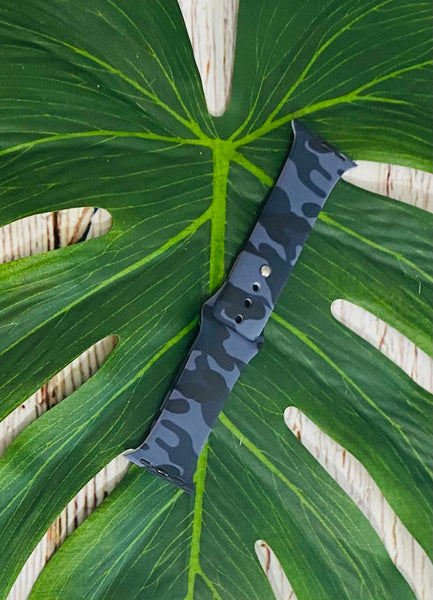 NAVY CAMO  SILICONE  IWATCH BAND