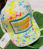 SPLATTER PAINT HATS WITH PATCHES
