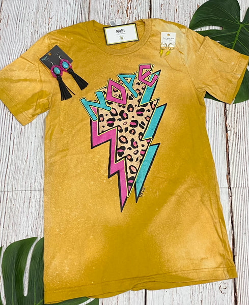 YELLOW BLEACHED NOPE LIGHTENING SHIRT