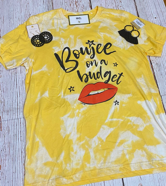 BOUJEE ON A BUDGET BLEACHED TEE