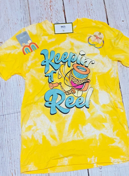 KEEPIN' IT REEL BLEACHED TEE