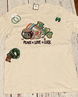 PEACE LOVE LUCK T SHIRT