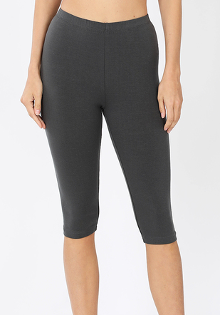 PREMIUM COTTON CAPRI LEGGINGS ASH GREY X