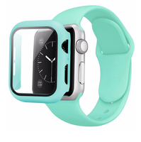38MM SILICONE APPLE IWATCH BAND WITH FACE COVER COMBO