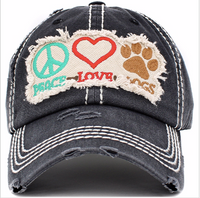 PEACE LOVE DOGS HAT