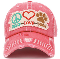 PEACE LOVE DOGS HAT