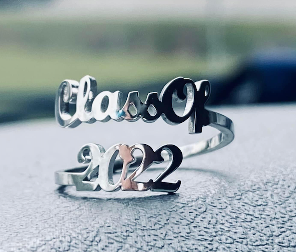 STAINLESS STEEL CLASS OF 2022 ADJUSTABLE RING