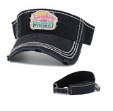 SUNSHINE AND WHISKEY EMBROIDERED PATCH VISOR