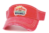 SUNSHINE AND WHISKEY EMBROIDERED PATCH VISOR