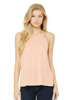 PEACH BELLA FLOWY HIGH NECK TANK