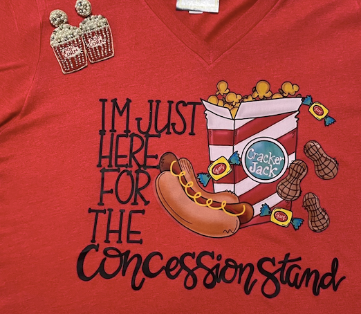 CONCESSION STAND T SHIRT RED BELLA