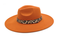 FEDORA RANCHER HAT WITH THICK LEO LEATHER BAND