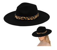 FEDORA RANCHER HAT WITH THICK LEO LEATHER BAND