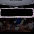 PINK AND AB STONE RHINESTONE REVIEW MIRROR FOR YOUR CAR