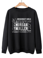 BLACK MORGAN WALLEN SWEAT SHIRT