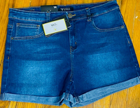 L&B MID DARK NON DISTRESSED DENIM SHORTS