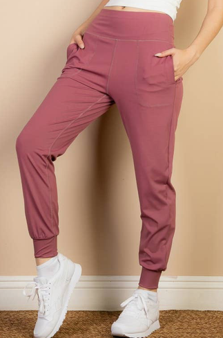 DUSTY CEDAR HIGH WAISTED SOFT JOGGERS