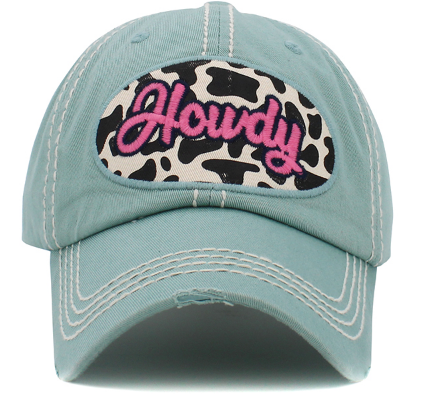COW PRINT PATCH HOWDY HAT