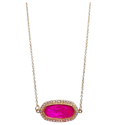 NEON PINK SHELL KENDRA NOT WITH RHINESTONES NECKLACE
