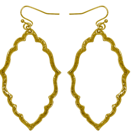GOLD OVAL ANTIQUE EARRINGS